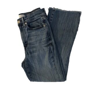 AYR The Pop‎ Womens Jeans W28S Blue High Rise Straight Leg Denim Raw Hem